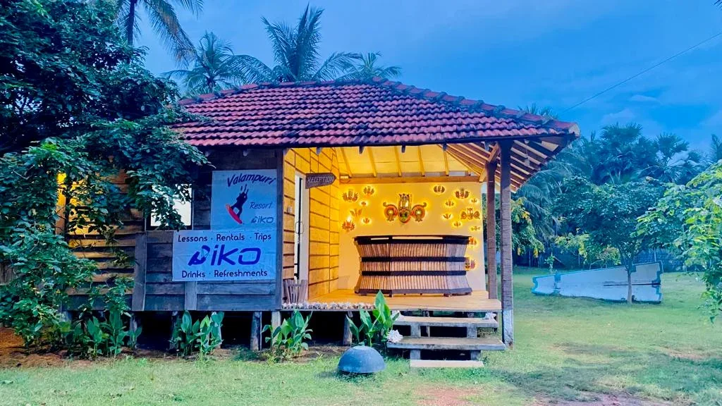 Kite school and equipment station at Valampuri Resort, Kalpitiya
